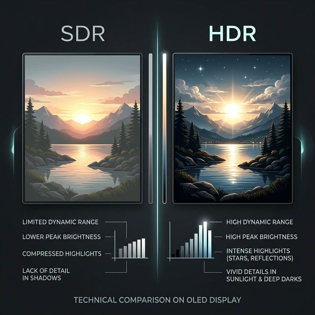 SDR vs HDR comparison