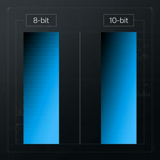 8-bit vs 10-bit comparison