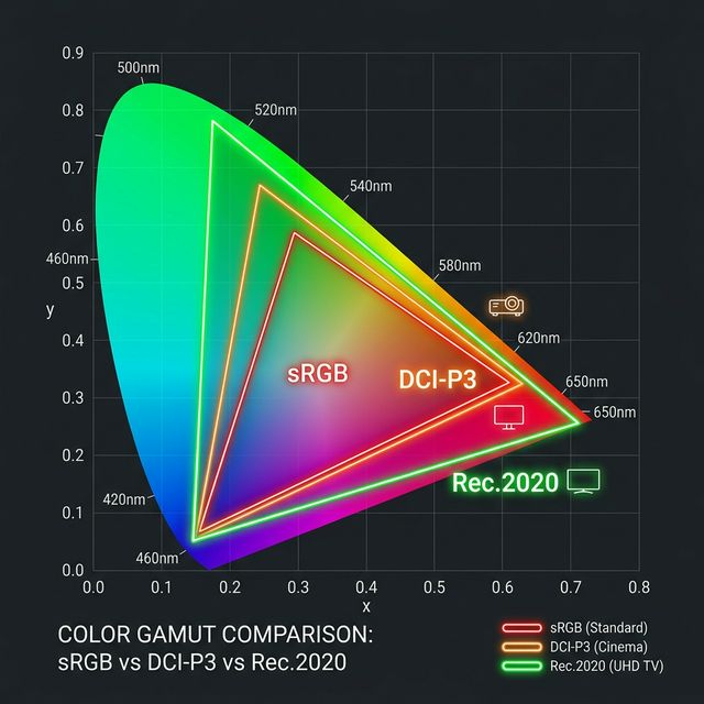 sRGB vs DCI-P3 comparison